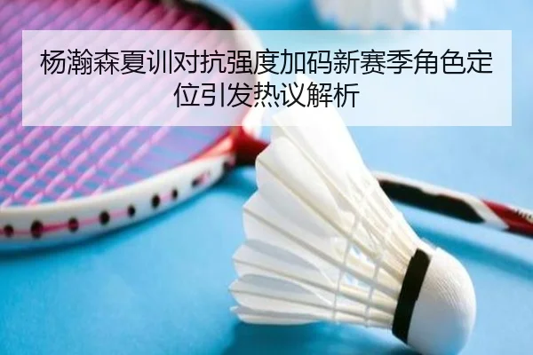 杨瀚森夏训对抗强度加码新赛季角色定位引发热议解析